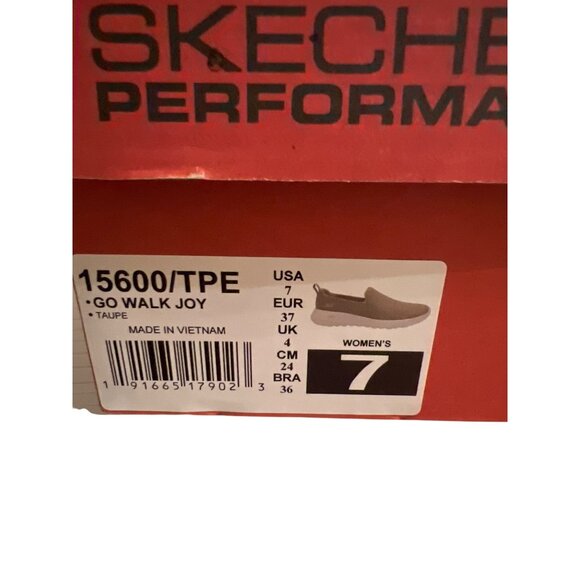 Skechers Taupe Mesh Go Walk Joy Slip On Sneakers Shoes Comfort Size 7 Box - Picture 12 of 12